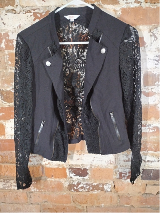Candies Jackets & Blazers - Candies- Y2K Black Lace Jacket woman's sz L